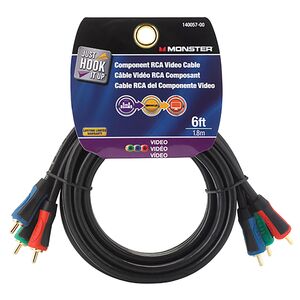 Monster Jhiu Component RCA Video Cable Multicolor 6ft